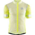 Craft Hale Glow Bike Cycle Reflective Full Zip Short Sleeve Jersey Hale Glow - Maglia da Ciclismo Riflettente a Maniche Corte e Zip Integrale da Uomo, Flumino/Argento., L